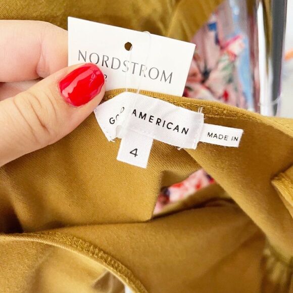 Good American Lounge Scoop Bralette Crop Top Brown New - Picture 4 of 5